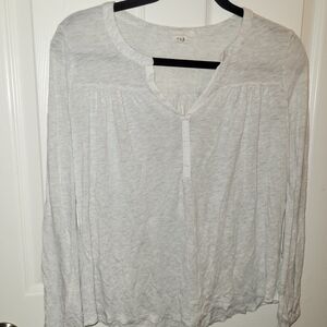 Women's White Long Sleeve Top